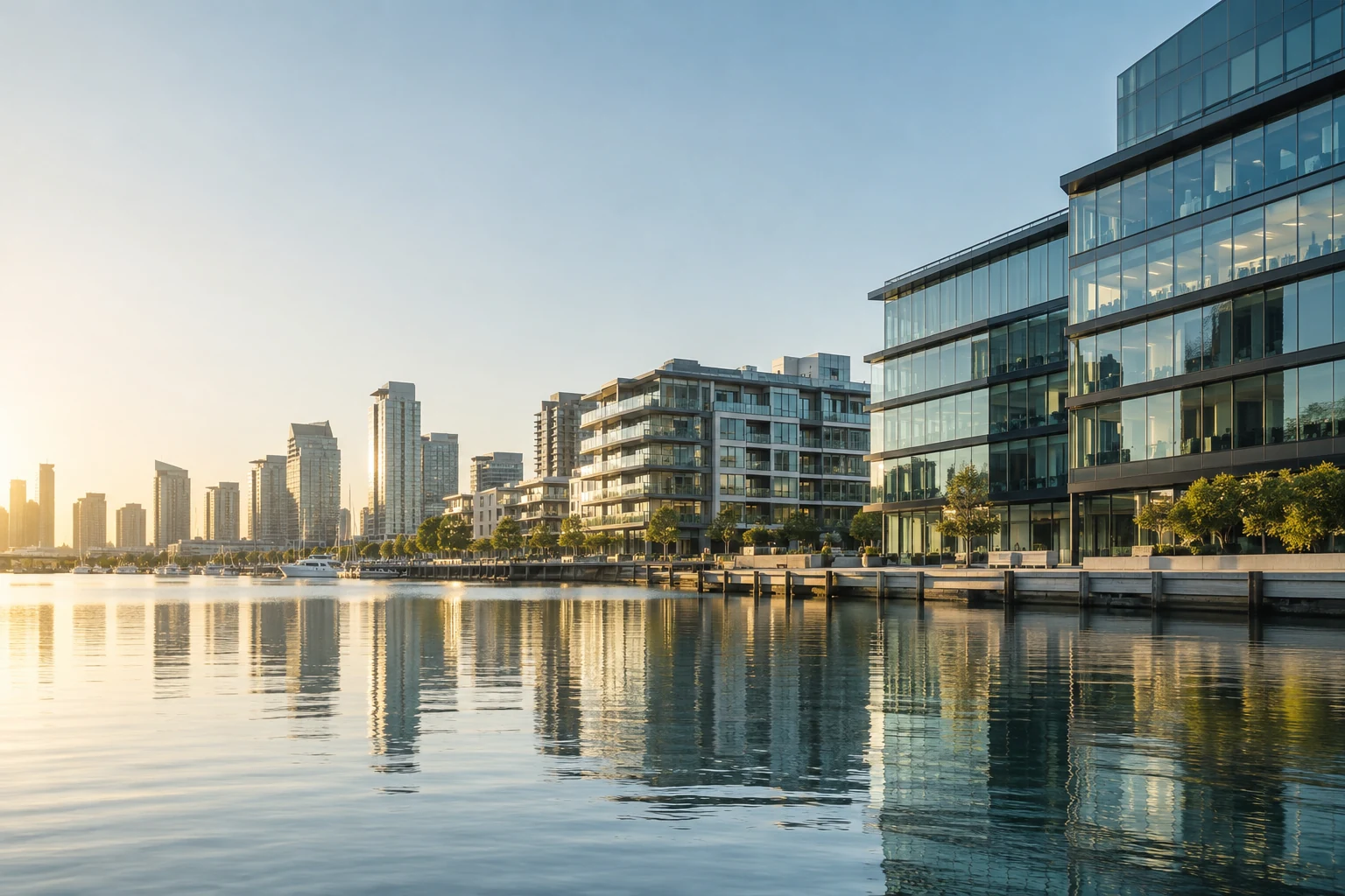 Illustrative Australian waterfront business district